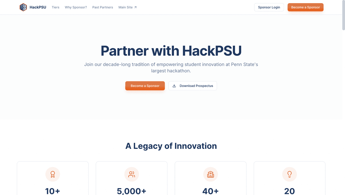 Sponsor Dashboard